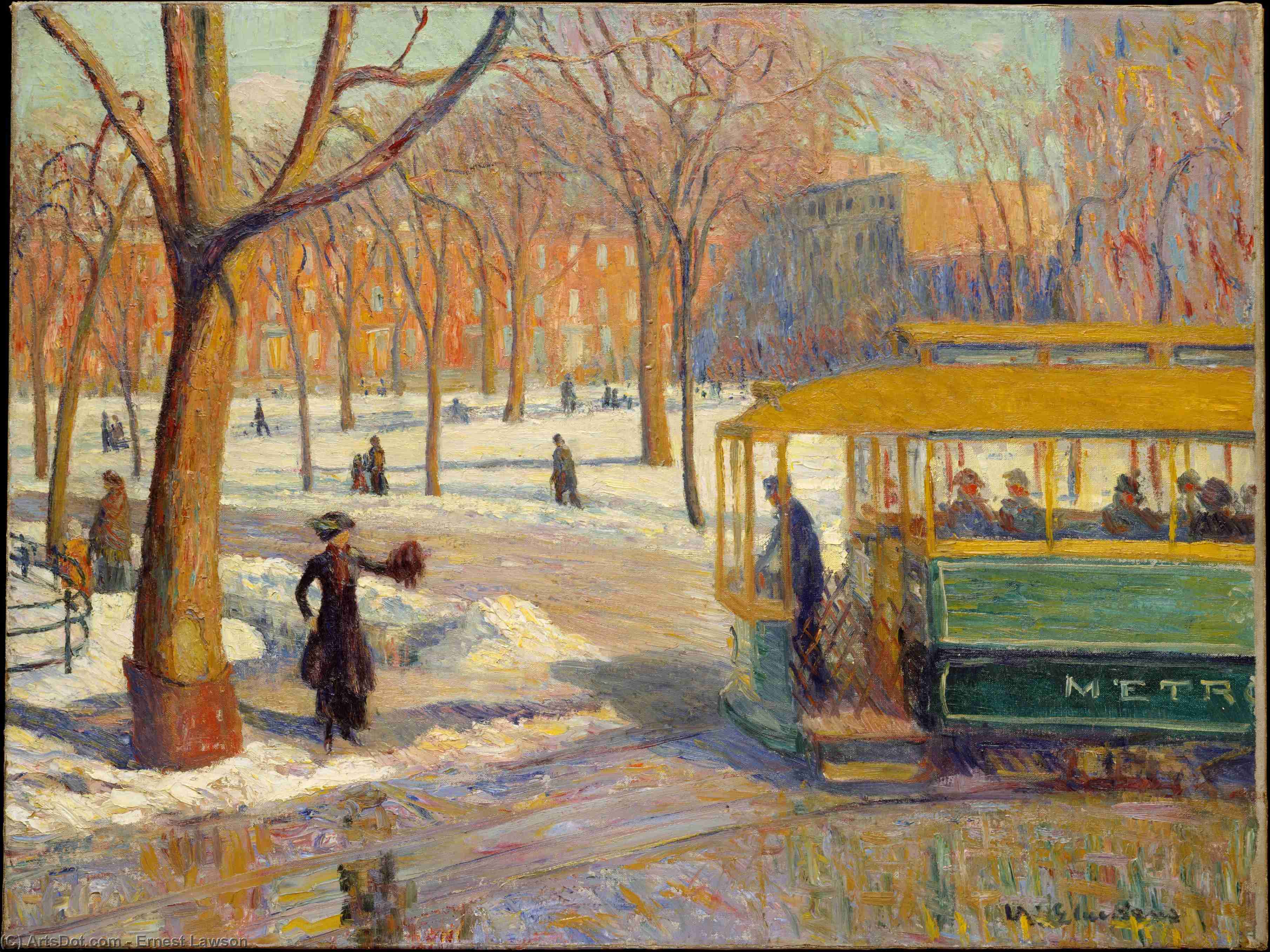 The Green Car — Ernest Lawson