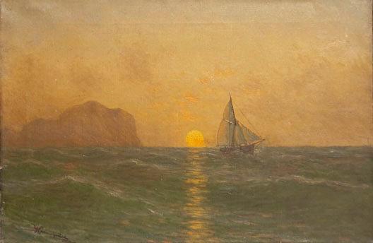 Marine Sunset, (painting) — John Olson Hammerstad