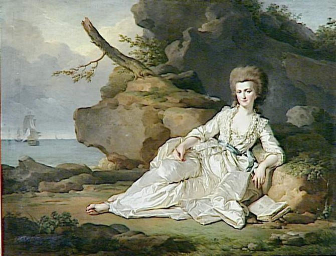 La Duchesse De Chartres En Presence Du Vaisseau Le Saint Esprit Qui Emporte Le Duc De Chartres Au Combat D'ouessant — Joseph Siffred Duplessis