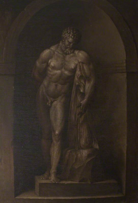 The Farnese Hercules In An Interior — Louis Gabriel Blanchet