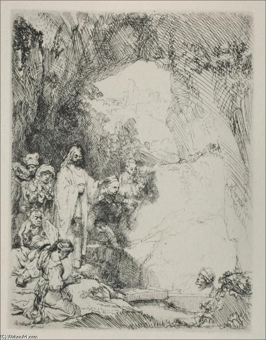 Die Auferstehung Lazars, Eine Kleine Platte — Rembrandt Van Rijn