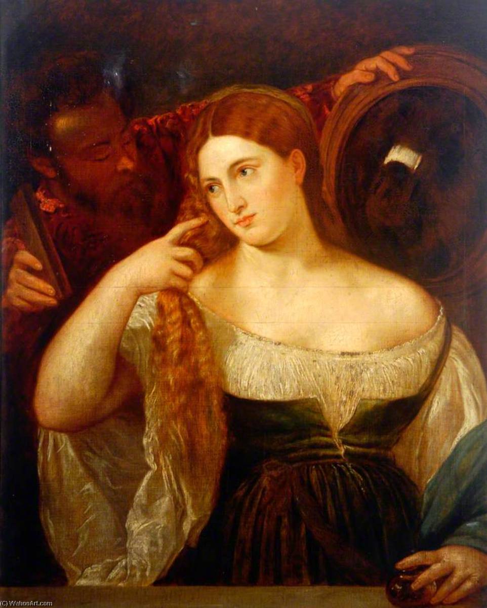 Women And Attendants With Mirror (after Titian) — James Shotton