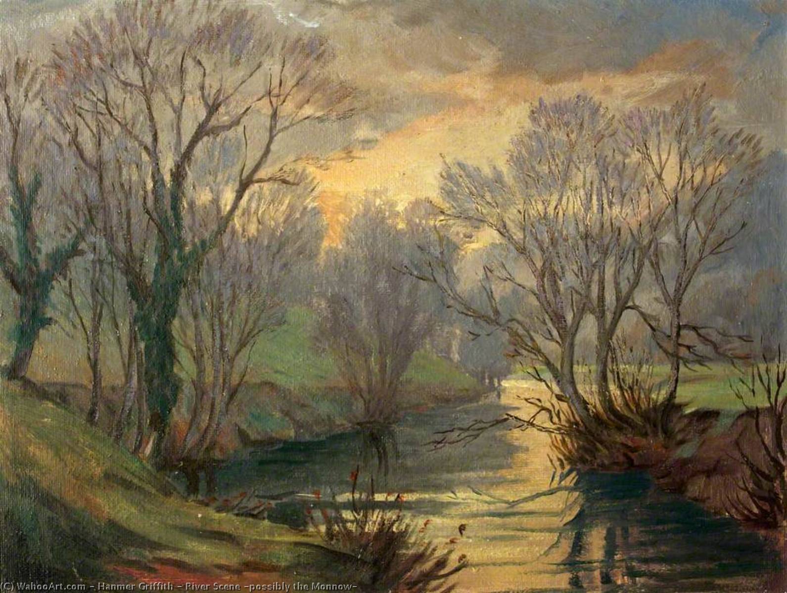 River Scene (possibly The Monnow) — Hanmer Griffith