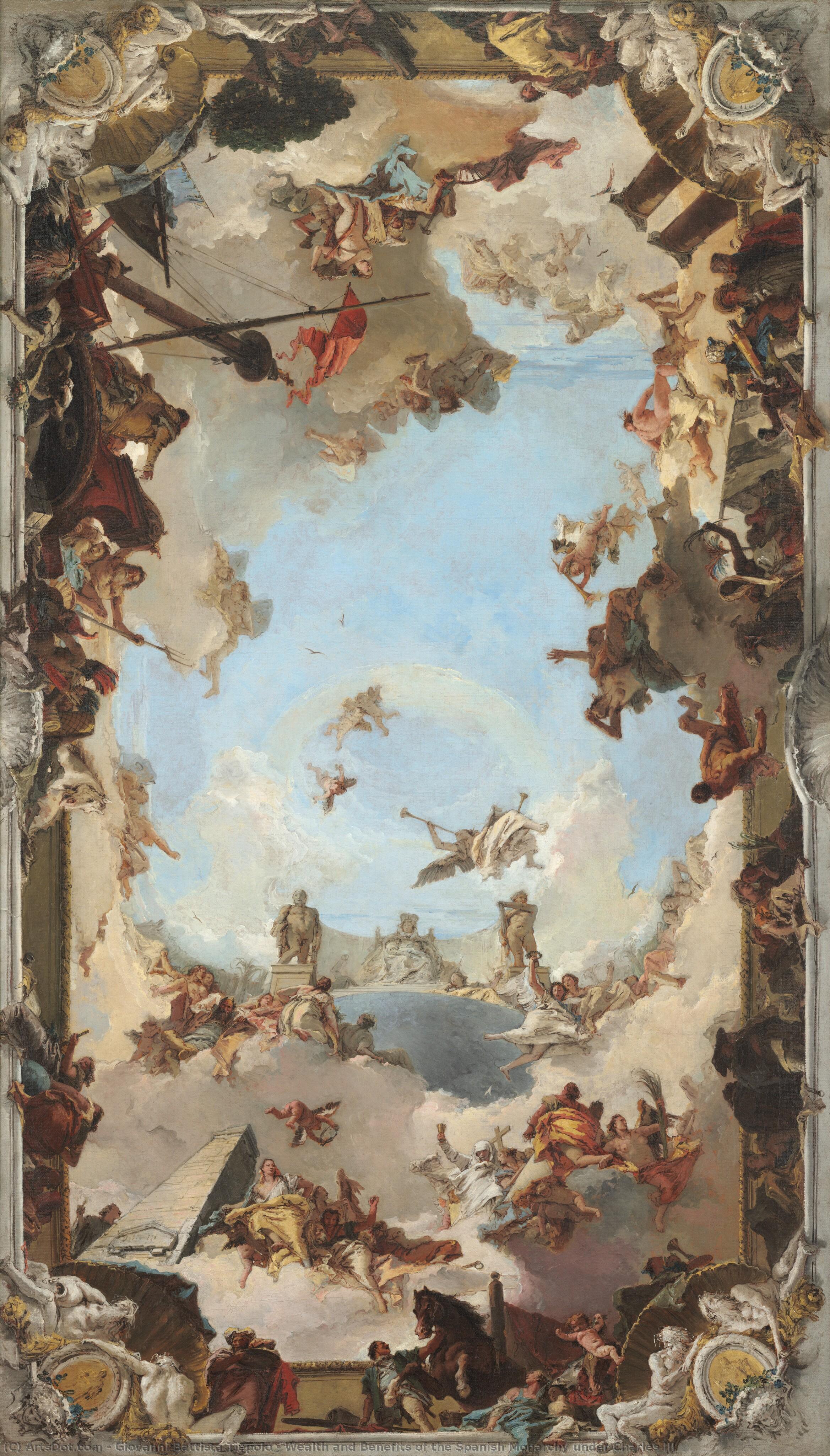 Wealth And Benefits Of The Spanish Monarchy Under Charles Iii — Giambattista Tiepolo