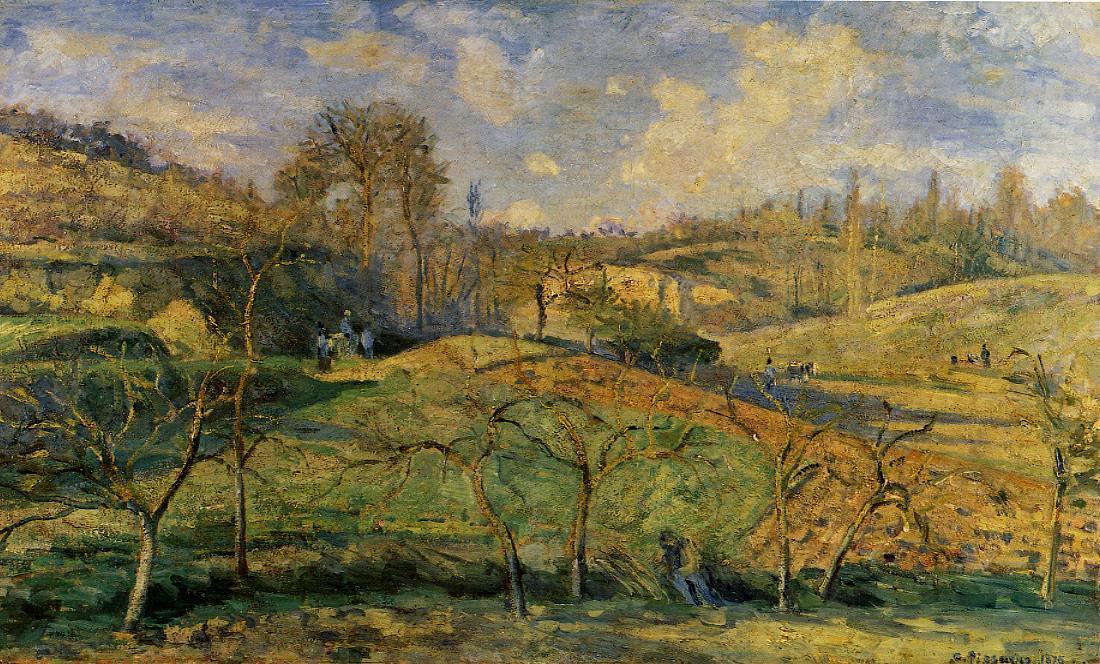March Sun, Pontoise — Камиль Писсарро