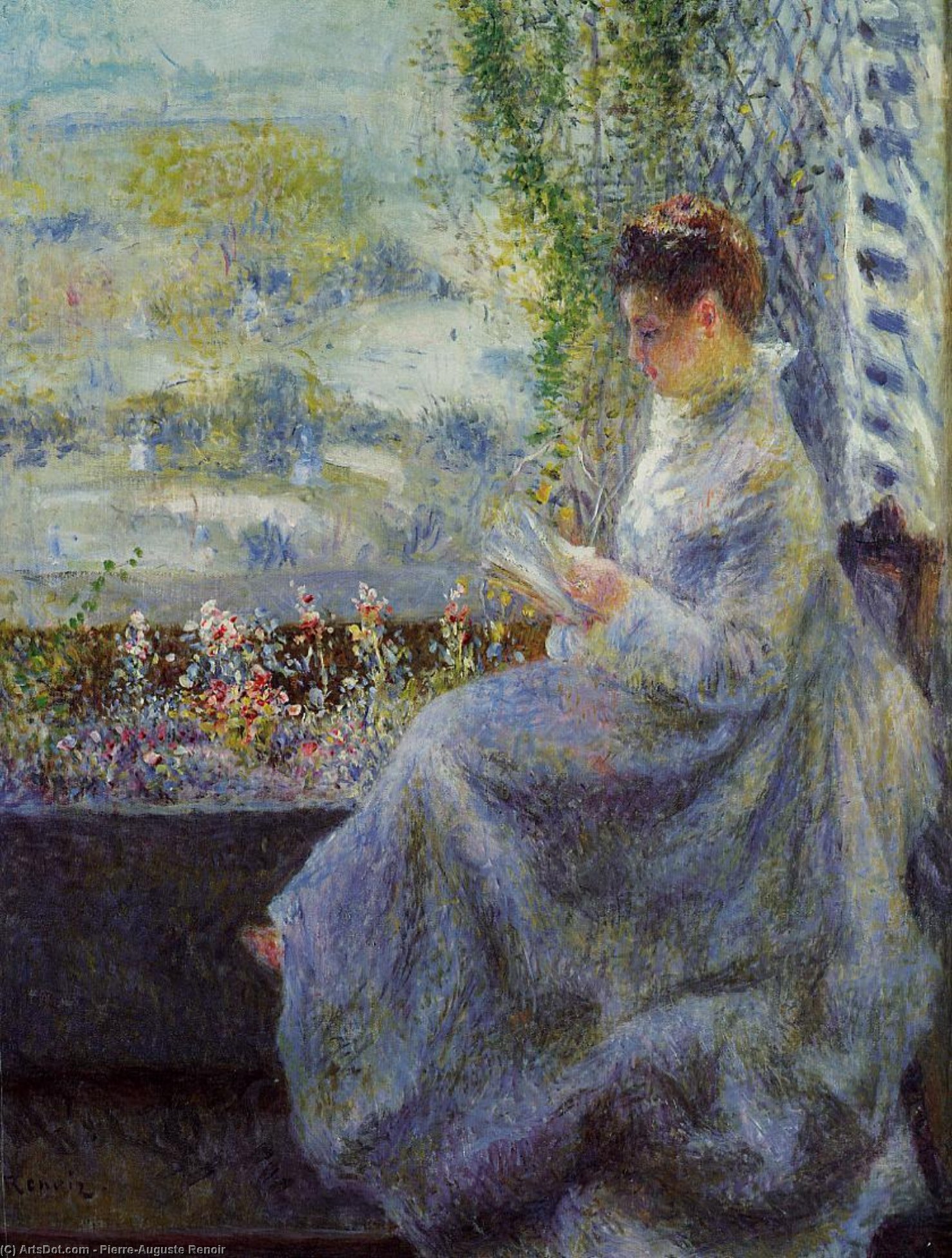 Madame Chocquet Reading — Pierre-auguste Renoir