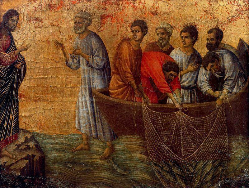 La Maestà. Aparición En El Lago Tiberias — Duccio Di Buoninsegna