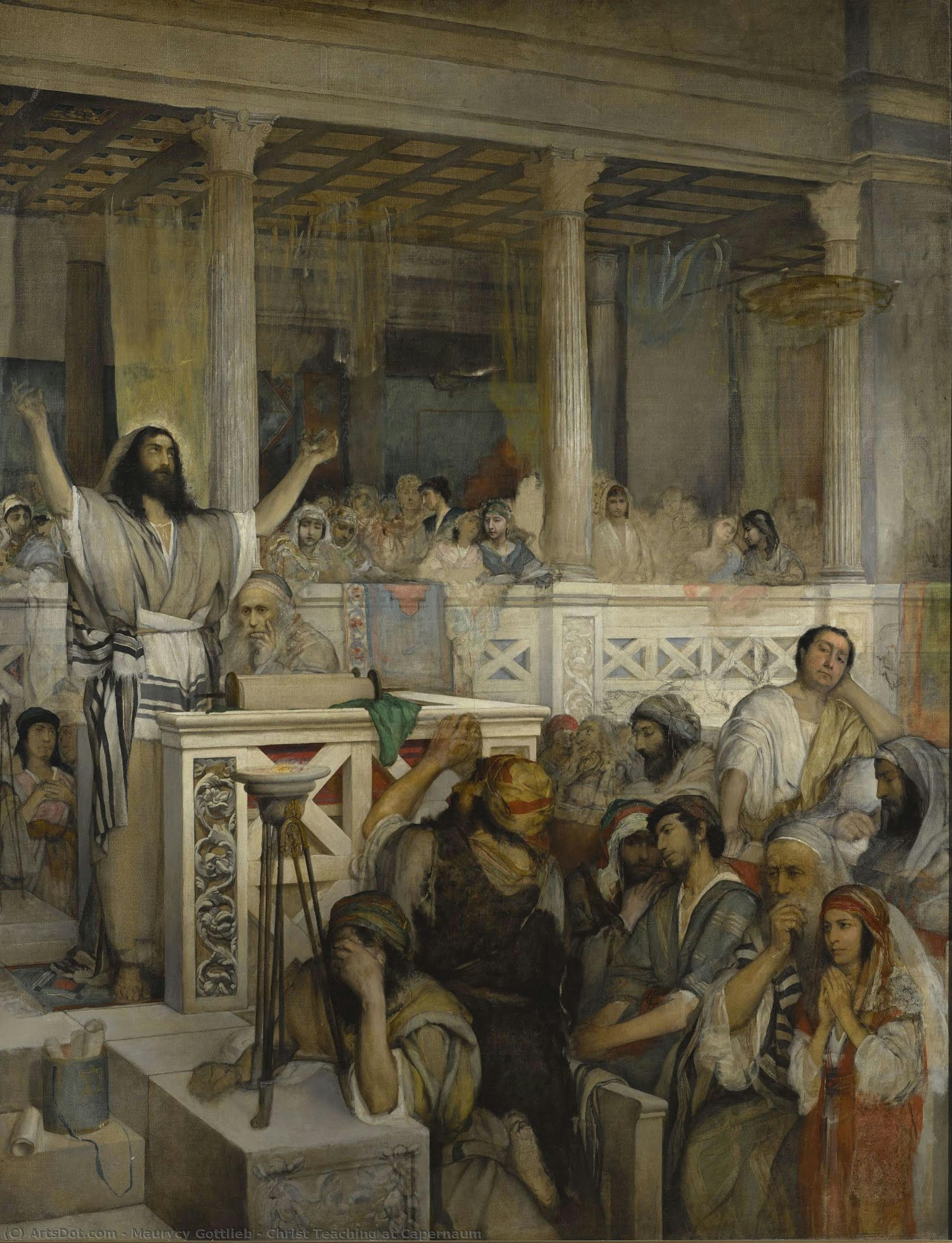 Christ Teaching At Capernaum — Maurycy Gottlieb