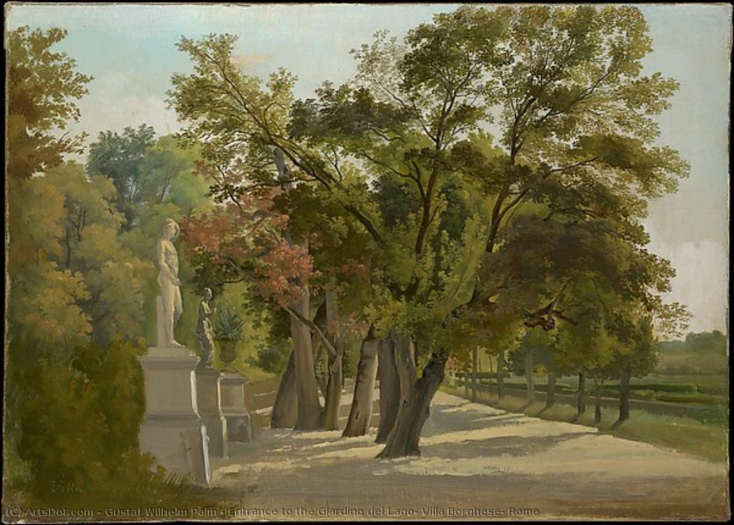 Entrance To The Giardino Del Lago, Villa Borghese, Rome — Gustaf Wilhelm Palm
