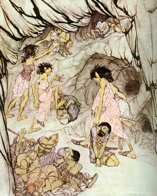 'this One Is Fat,' Said Cuillen, And She Rolled A Bulky Fenian Along Like A Wheel — Arthur Rackham