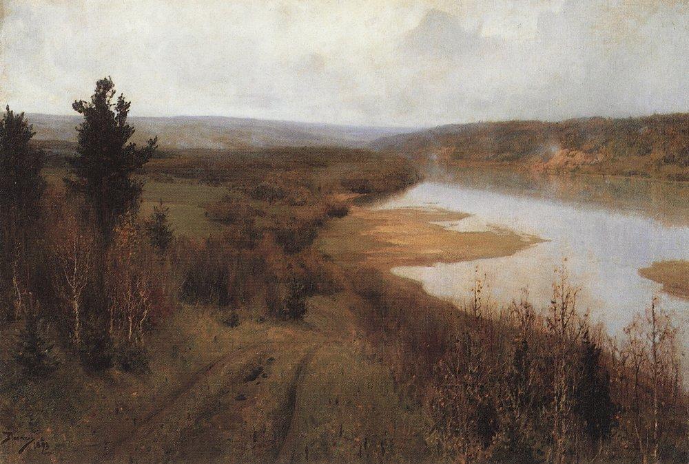 Getting Cold. Autumn On The Oka River Near Tarusa. — Vasily Dmitrievich Polenov