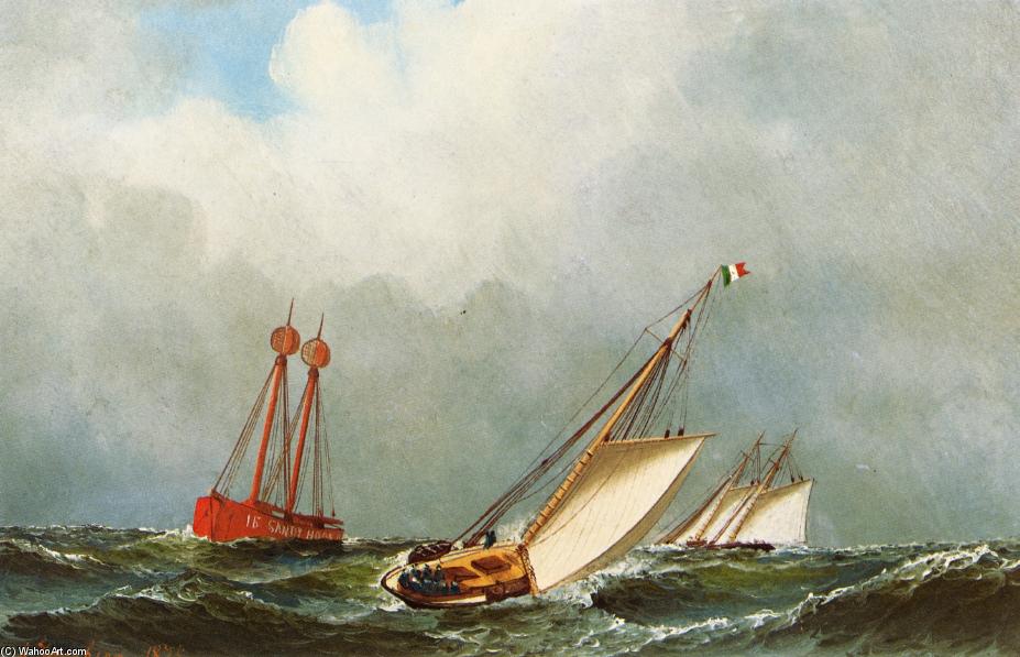 Vision And Dauntless Off Sandy Hook Lightship — Antonio Nicolo Gasparo Jacobsen