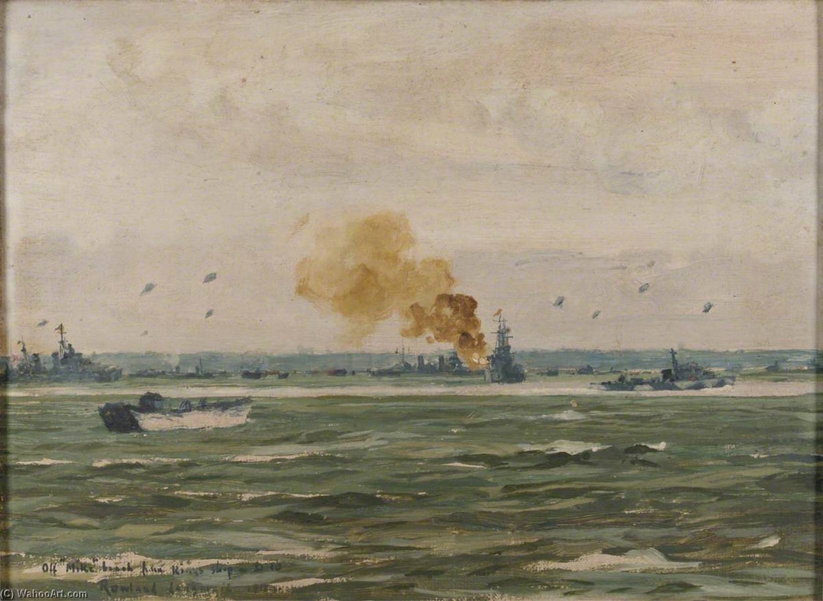 Off 'mike' Beach From The King's Ship D10, 16 June 1944 — Rowland Langmaid