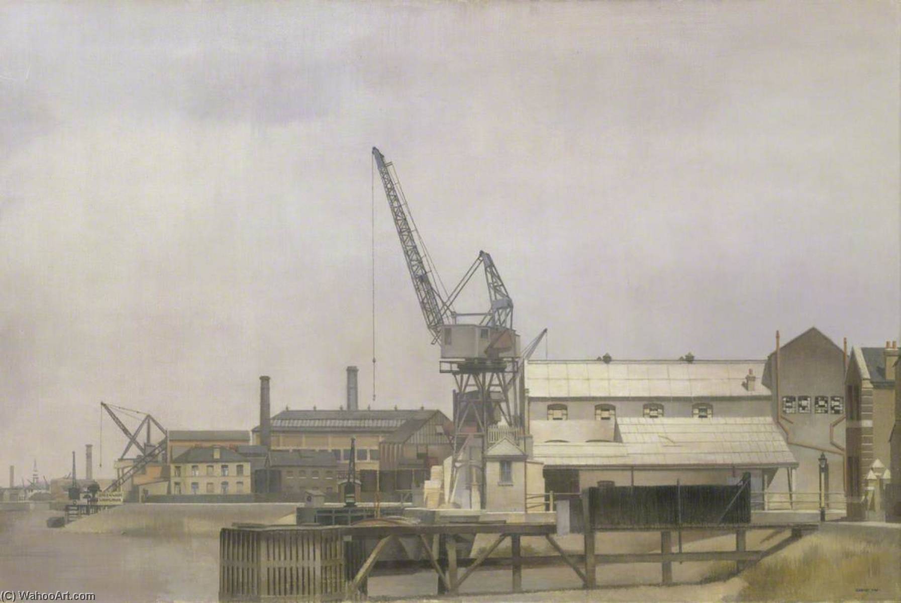 Hollick's Wharf On The Blackwall Reach Of The Thames, Greenwich — Jesse Dale Cast
