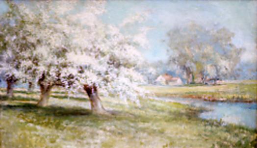 Apple Blossoms, (painting) — Verner Moore White