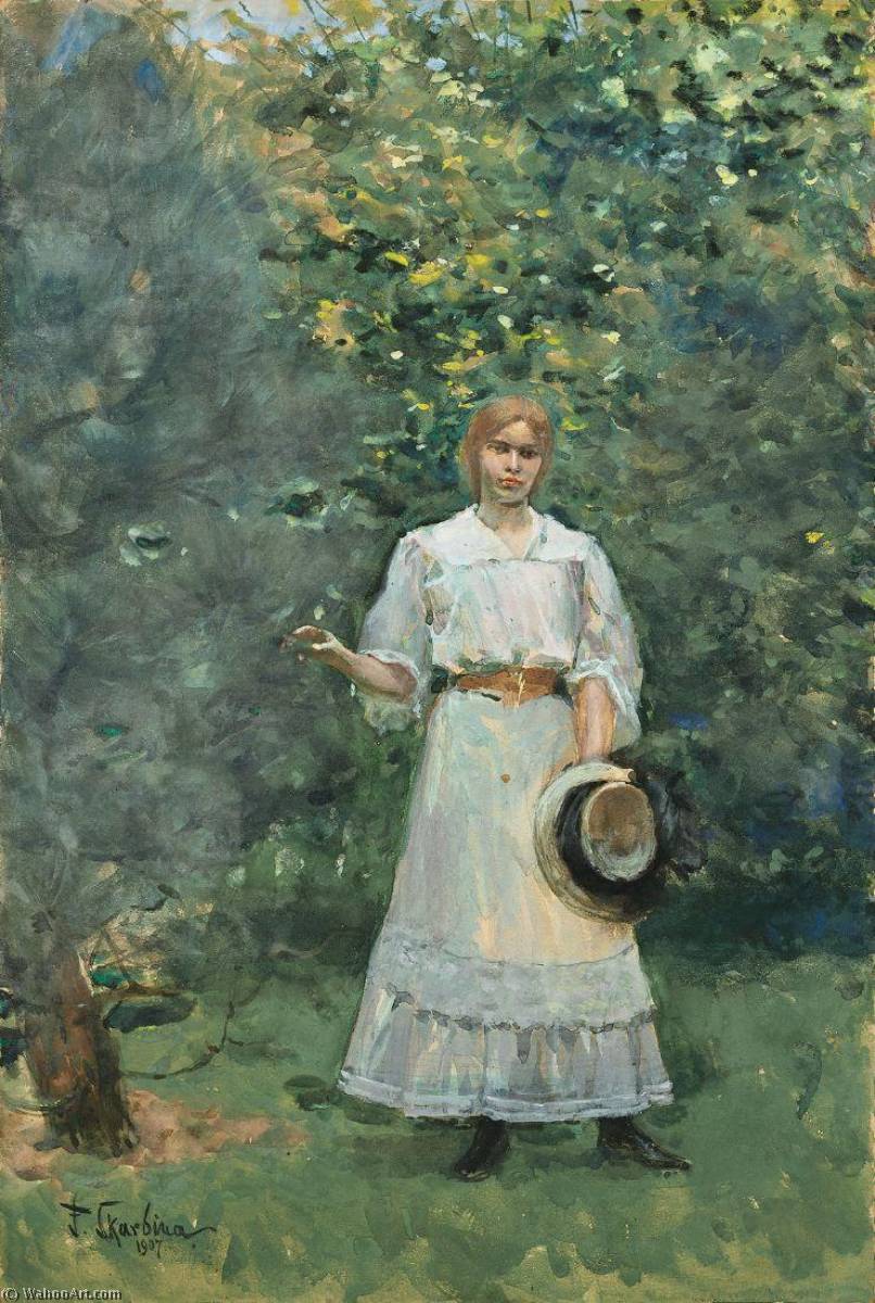 Girl In The Garden — Franz Skarbina