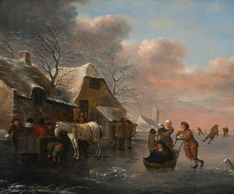 Ice-skating Scene — Nicolaes Jansz Molenaar