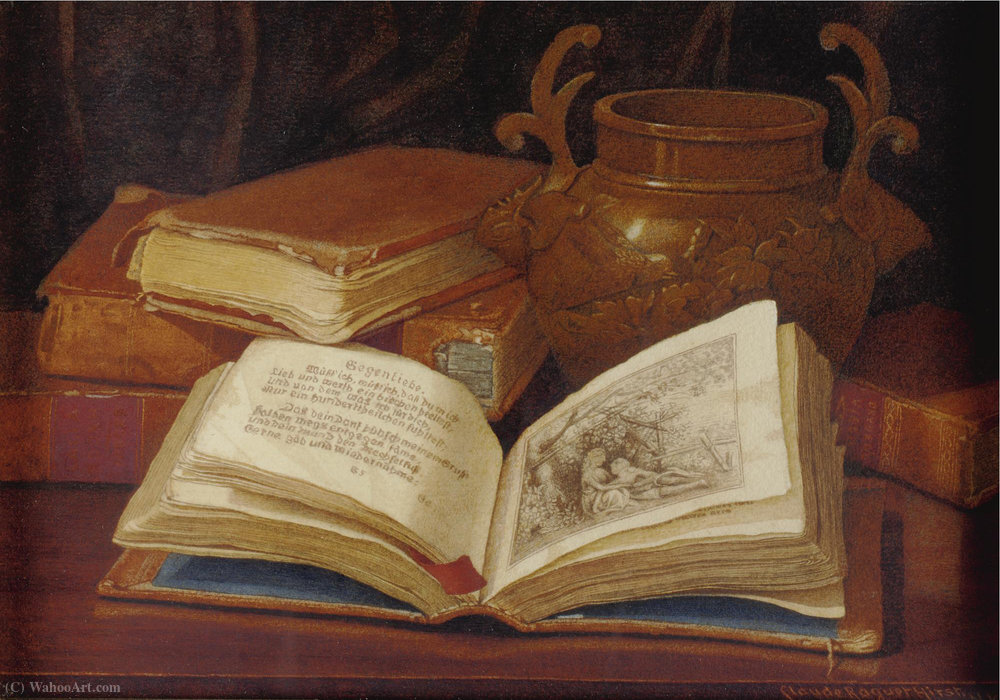 Still Life With Books And Vase — Claude Raguet Hirst