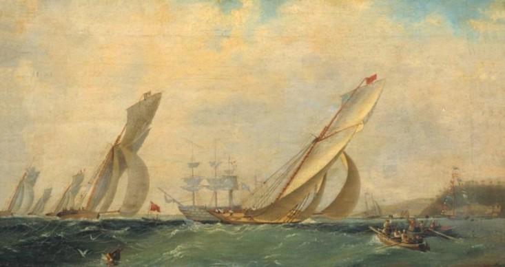 Frigate On A Sea — Ivan Konstantinovich Aivazovsky