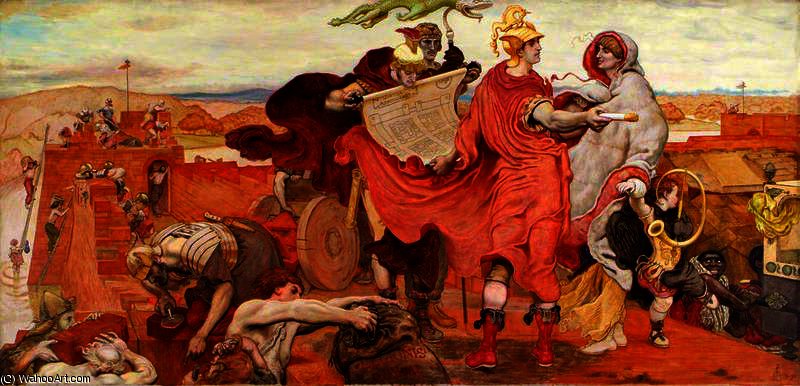 The Romans Building Manchester — Ford Madox Brown