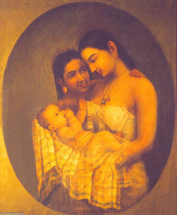 Mother And Child — Raja Ravi Varma