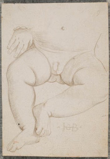 A Small Boy's Stomach, Lap, Leg And One Hand With Bracelet — Hans Baldung