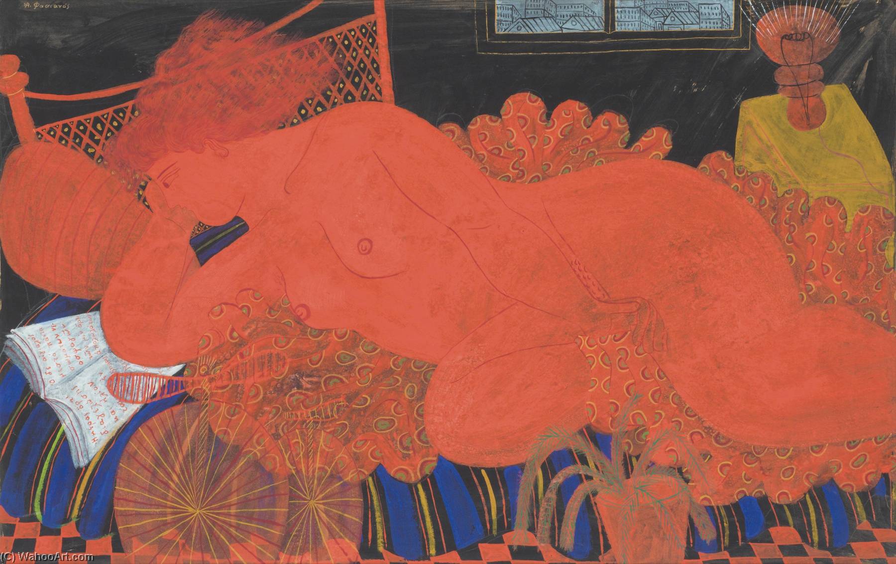 Red Nude — Alecos Fassianos