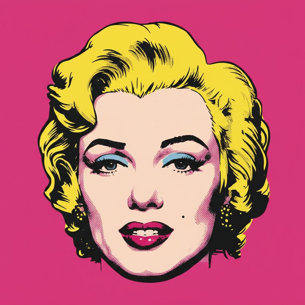 Resonancia Cromática: Un Retrato Pop Monumental En Magenta Vibrante Y Oro — Laurent Charpentier