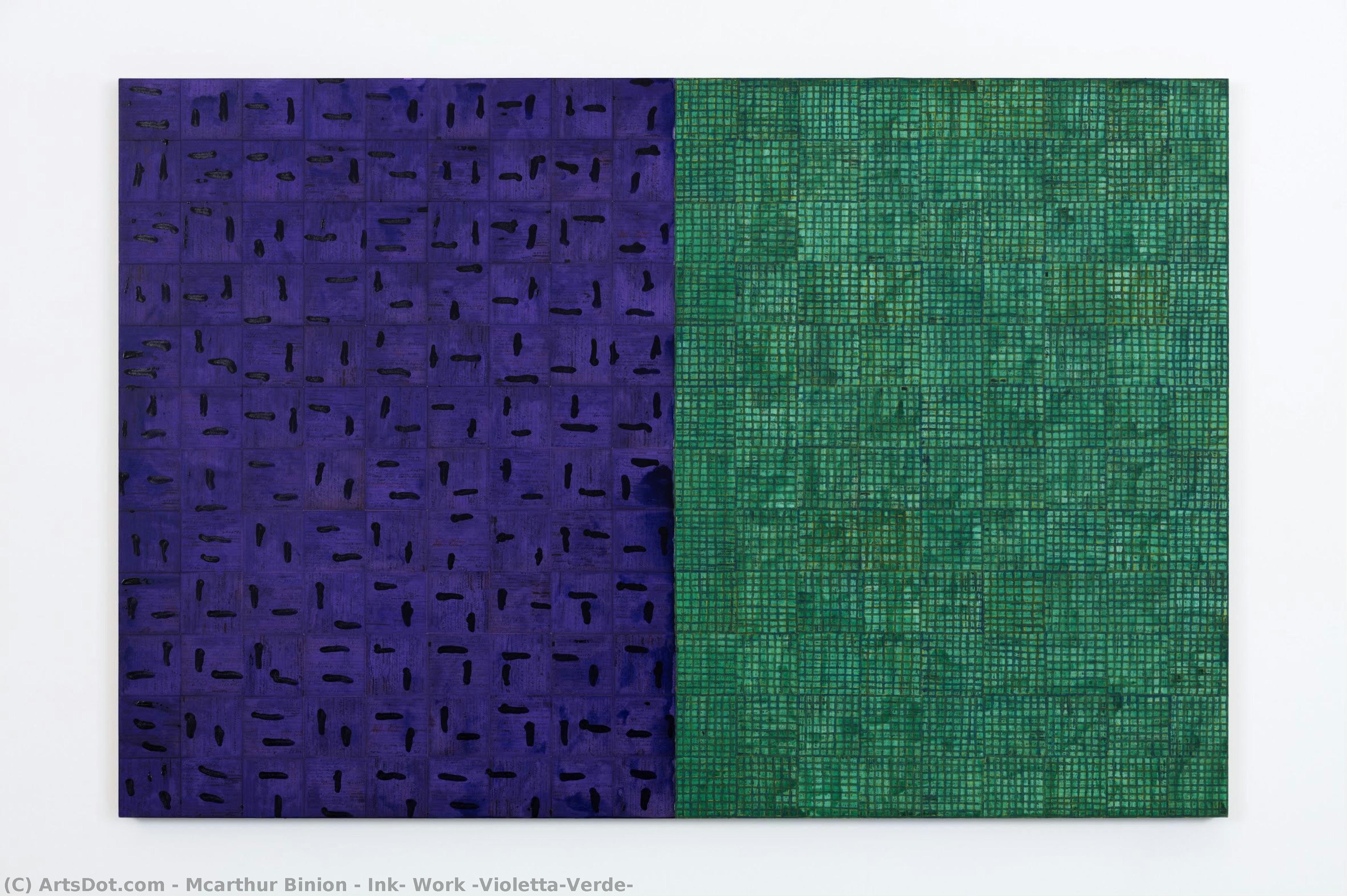 Ink: Work (violetta/verde) — Mcarthur Binion