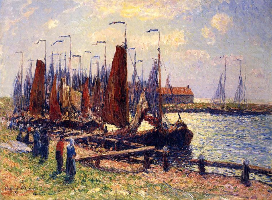 The Port Of Volendam — Henri Moret