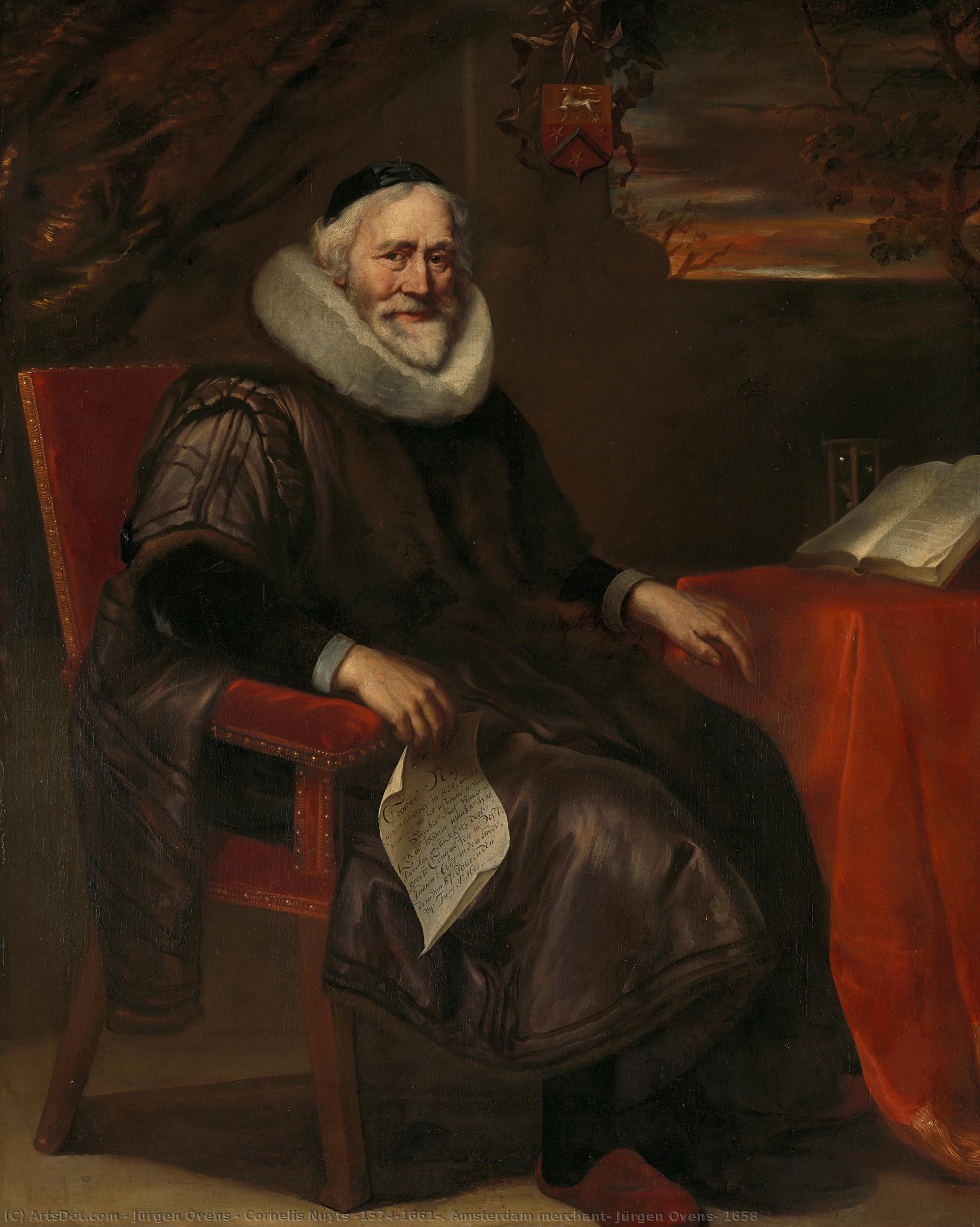 Cornelis Nuyts (1574-1661). Amsterdam Merchant, Jürgen Ovens, 1658 — Jürgen Ovens