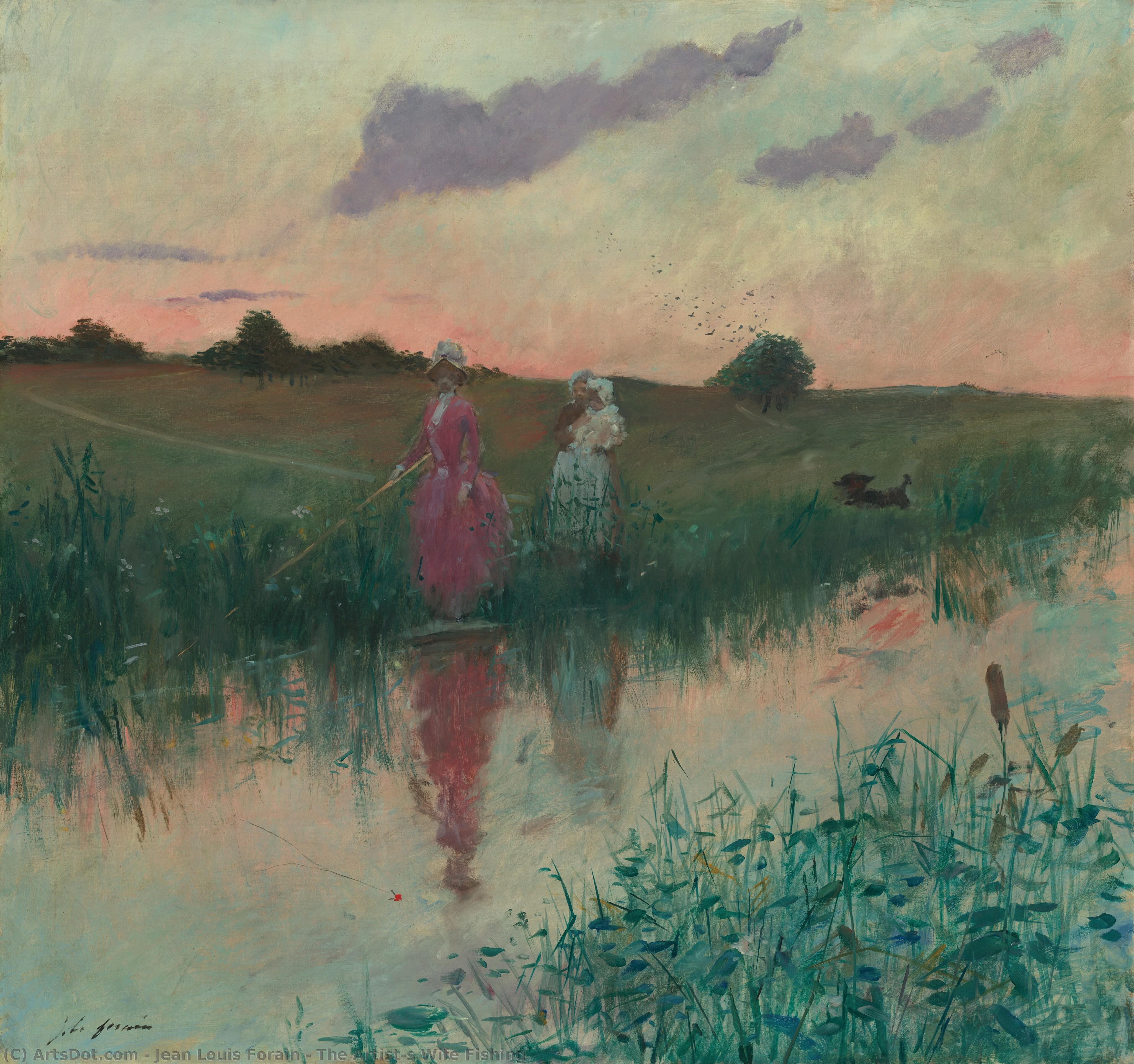 The Artist's Wife Fishing — Jean Louis Forain