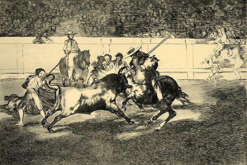 El Esforzado Rendon Picando Un Toro, De Cuya Suerte Murió En La Plaza De Madrid — Francisco José De Goya Y Lucientes