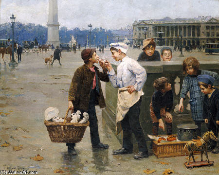 The Little Traders — Paul Charles Chocarne Moreau