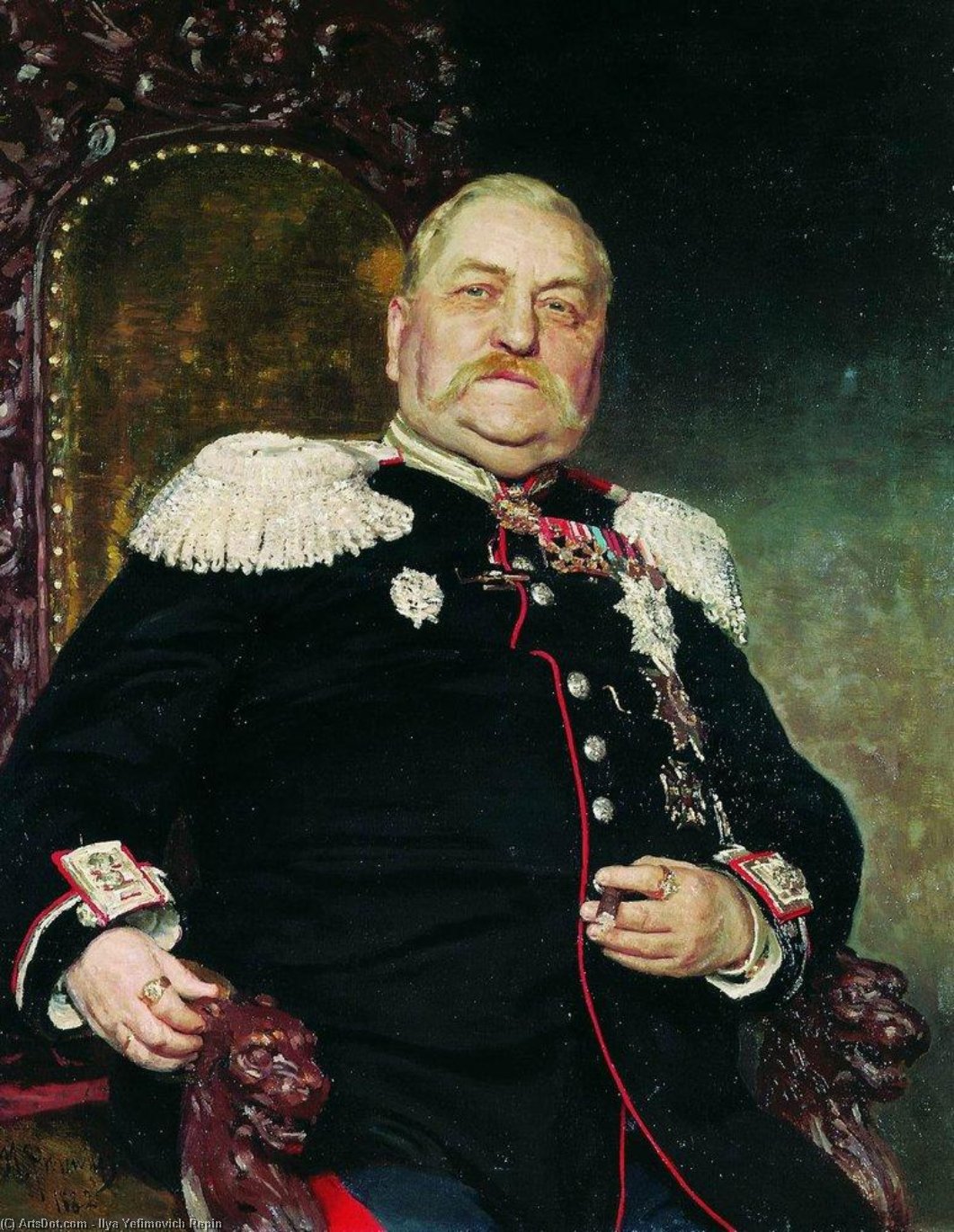 Portrait Of The Military Engineer Andrey Delvig — Ilya Yefimovich Repin