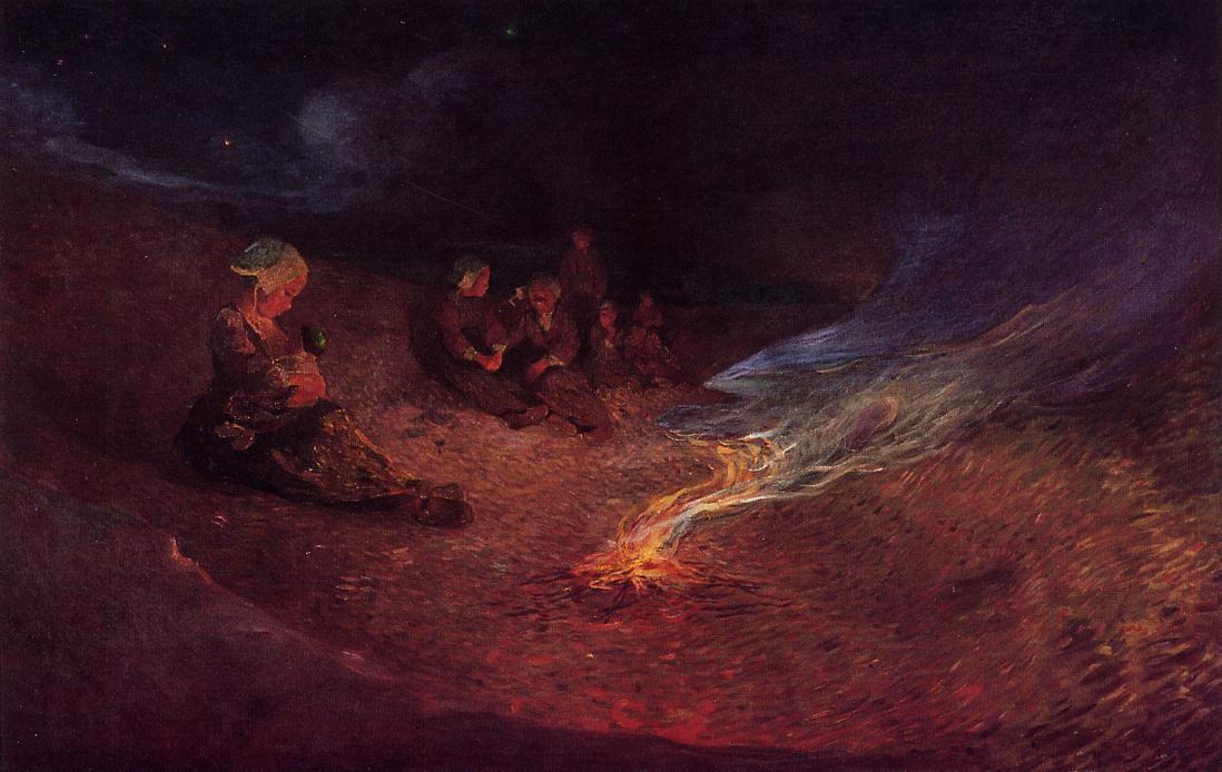 Le Pouldu, Woman Breast Feeding On A Dune — Ferdinand Du Puigaudeau