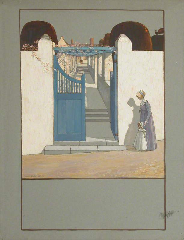 A Mother And Child In Front Of Gates, St Kitts — Charles Paget Wade