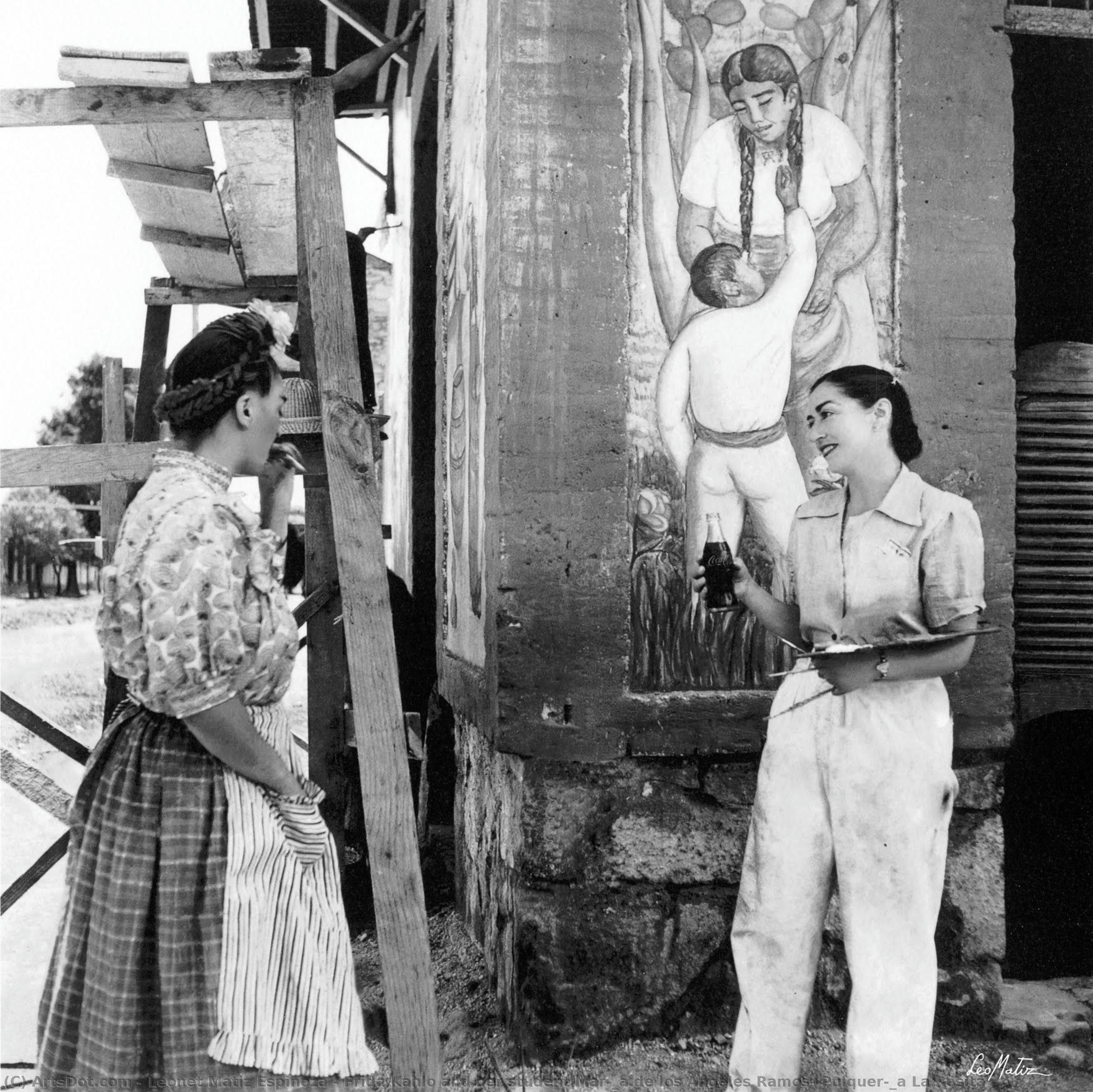 Frida Kahlo And Her Student Mar�_a De Los Angeles Ramos, Pulquer�_a La Rosita — Лео Матис