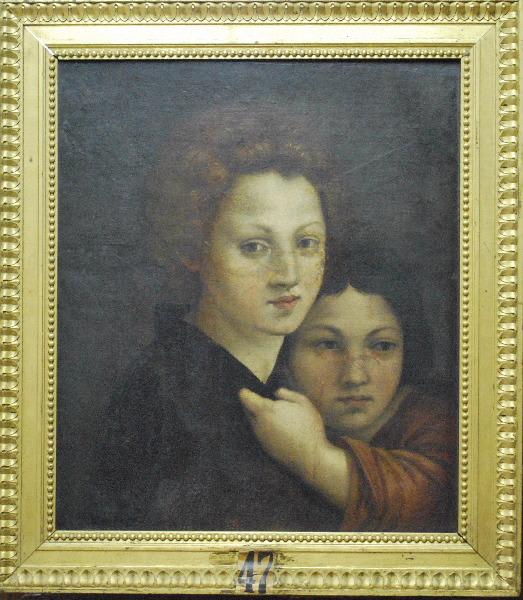Portrait De Jeune Femme Et Enfant — Mariller Charles Philibert