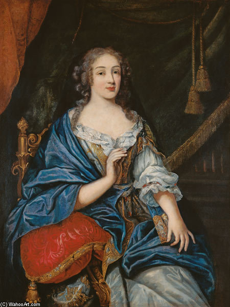 Portrait Of Francoise-louise De La Baume Le Blanc, Duchesse De Vaujour — Jean Nocret