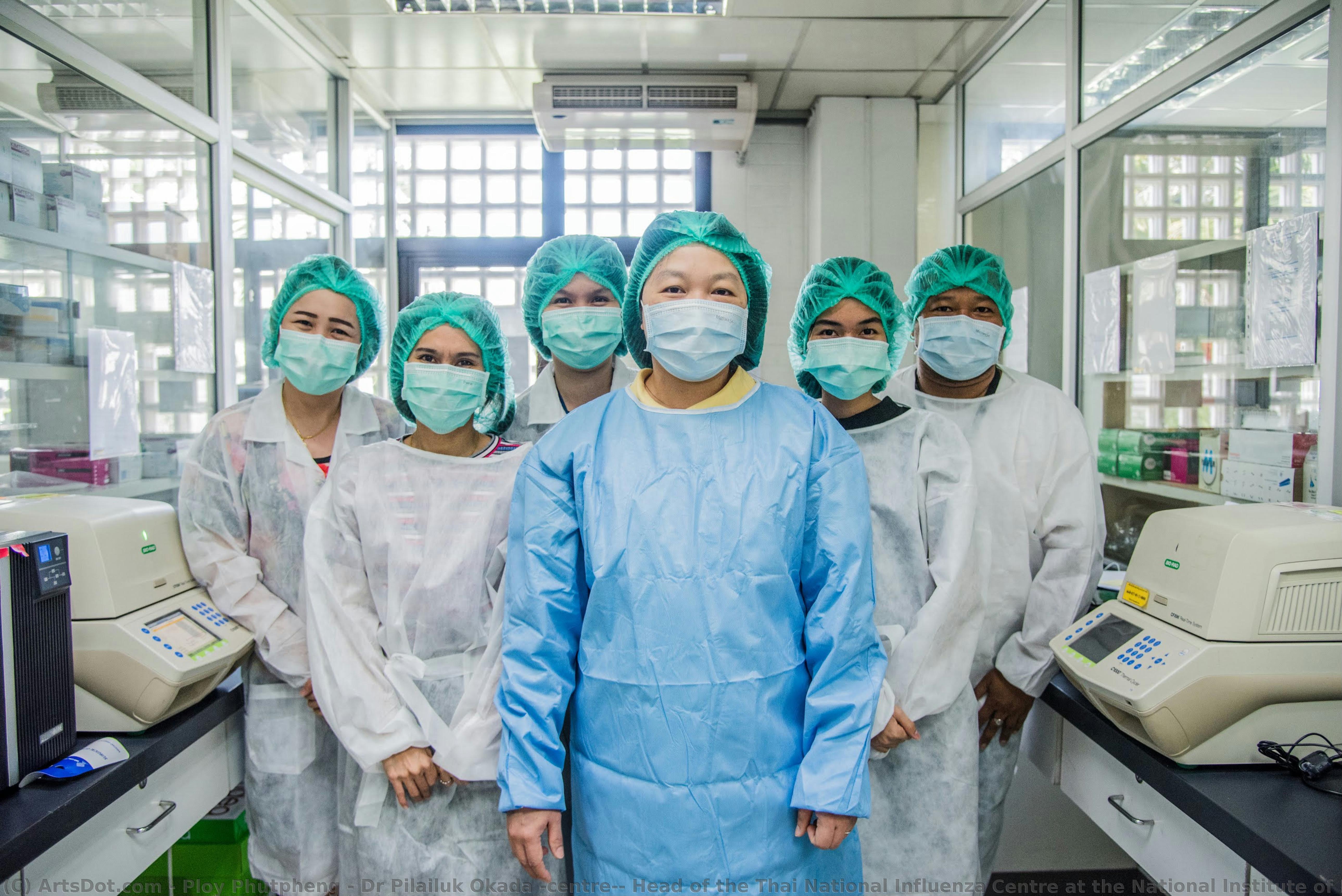 Dr Pilailuk Okada (centre), Head Of The Thai National Influenza Centre At The National Institute Of Health, And Her Team Of Microbiologists — Ploy Phutpheng