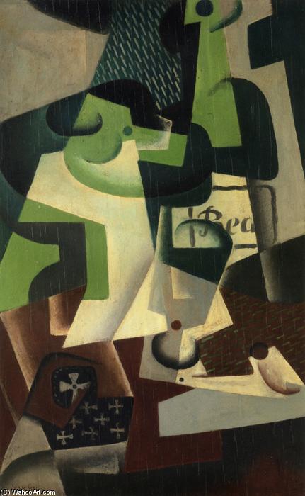 Bottle Of Beaune And A Fruit Dish — Juan Gris