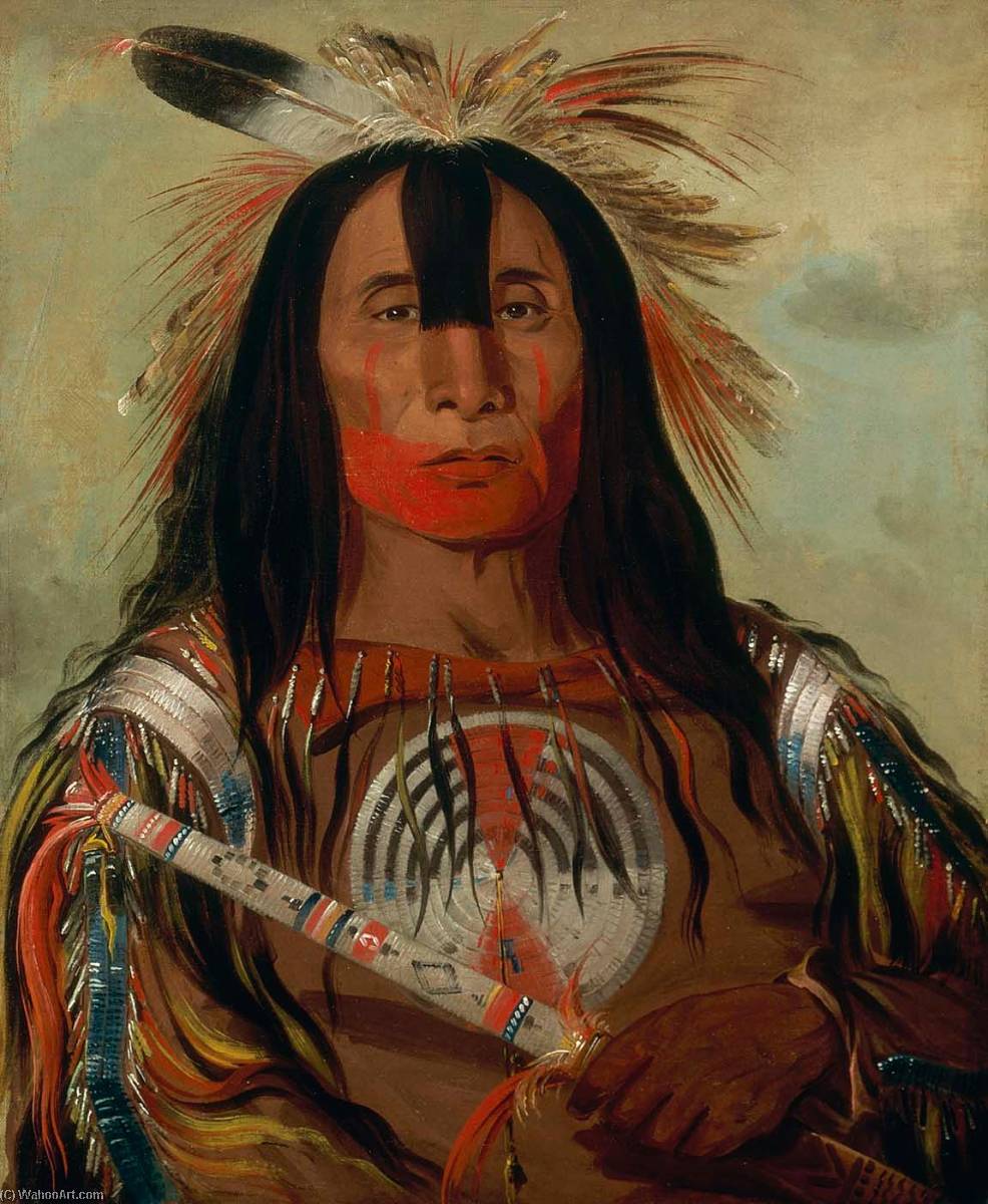 Stu Mick O Súcks, Grasa De La Espalda Del Toro Búfalo, Jefe Principal, Tribu Blood — George Catlin