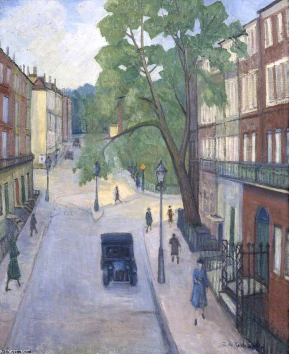 A Corner Of Russell Square, Russell Square From Montague Street, London — Stanislawa De Karlowska