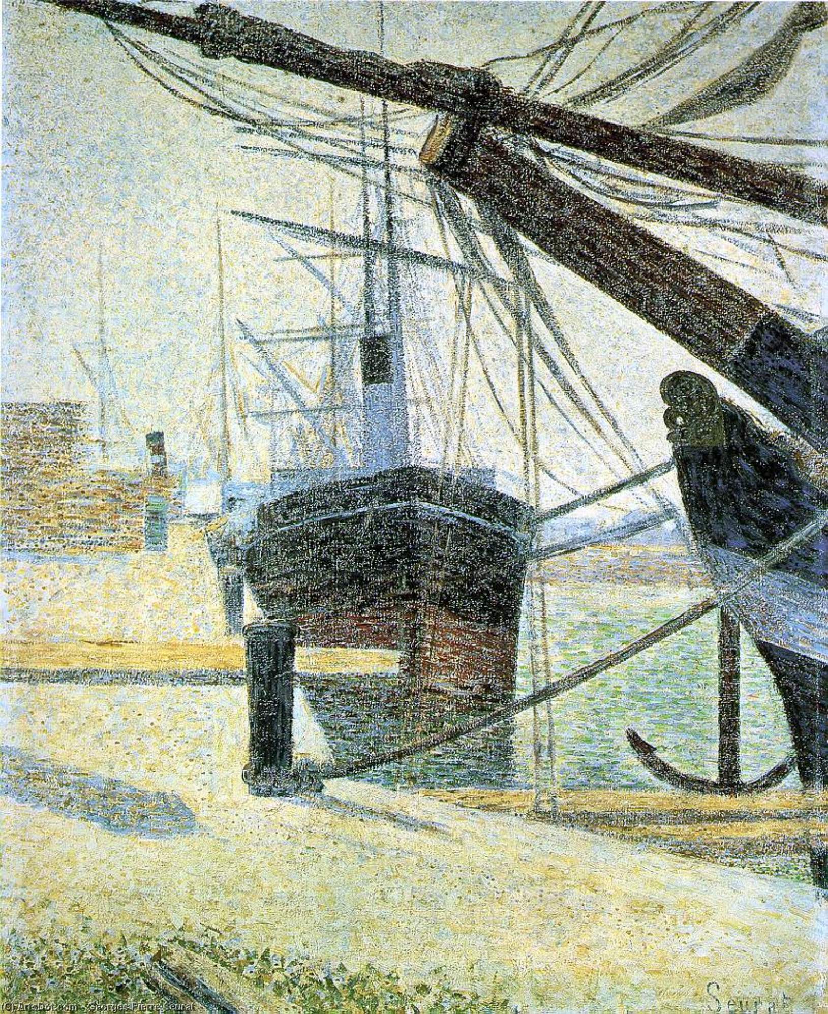 Un Rincón Del Puerto De Honfleur , — Georges Pierre Seurat