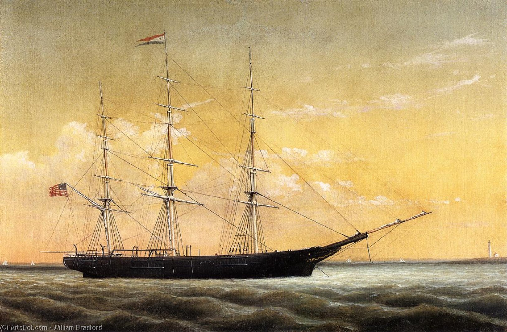 Whaleship 'jireh Perry' Off Clark's Point, New Bedford — William Bradford