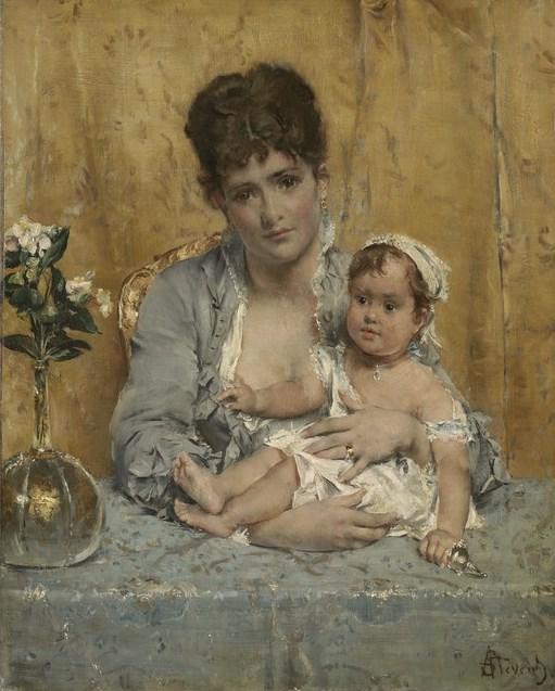 Mother And Child — Alfred Émile Léopold Stevens