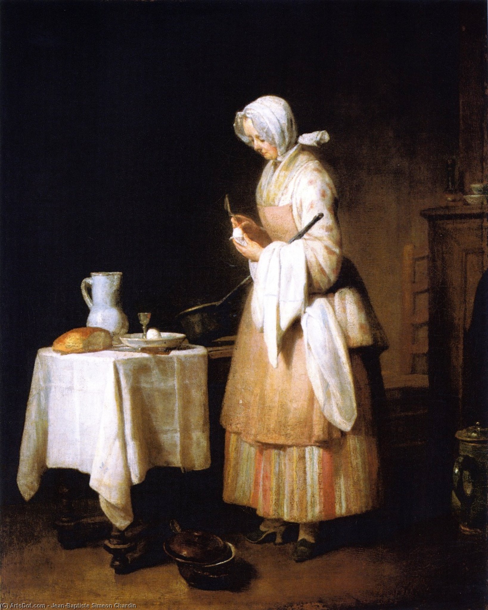Meal For A Convalescent (also Known As The Attractive Nurse) — Jean-baptiste-siméon Chardin