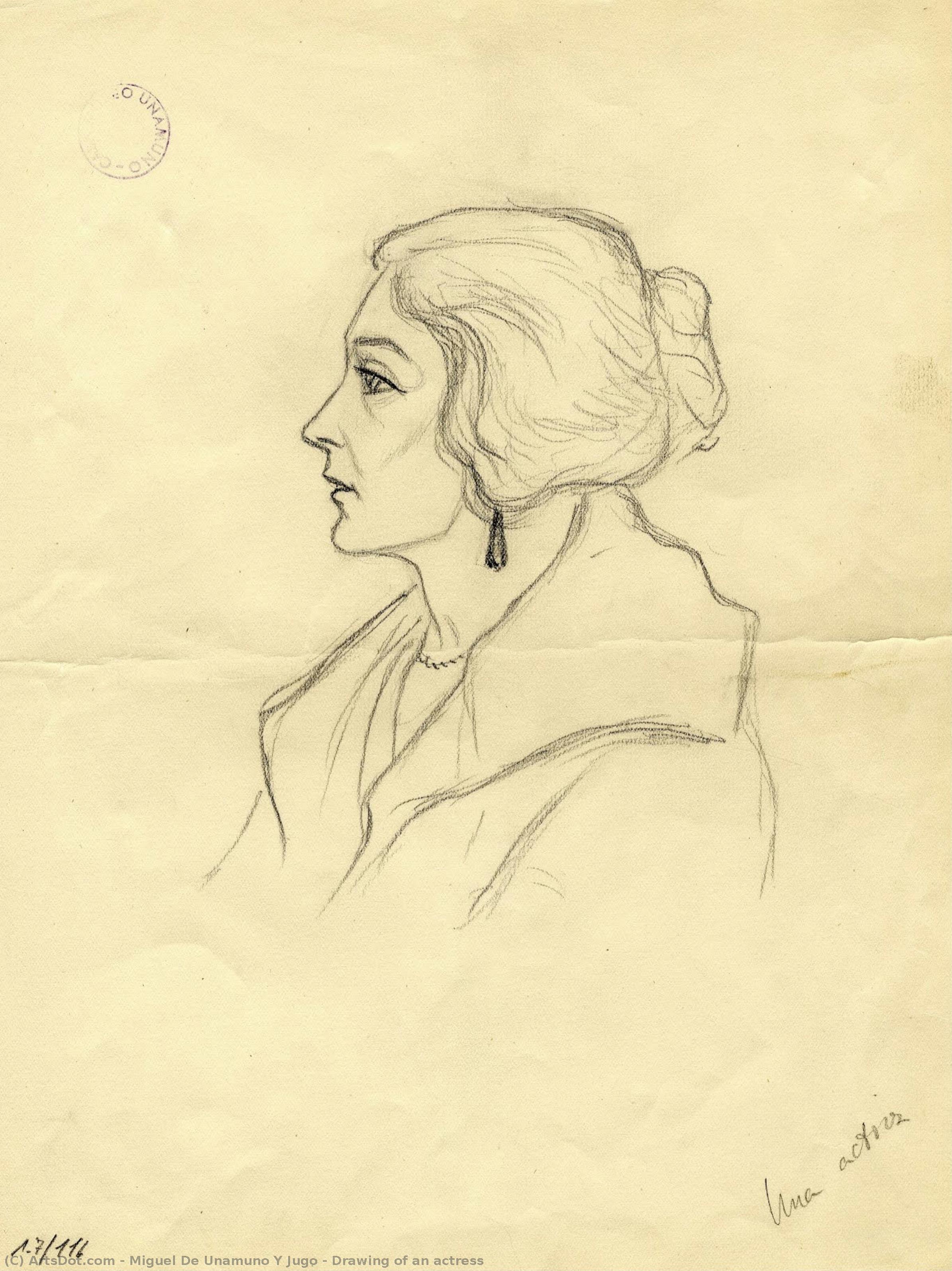 Drawing Of An Actress — Miguel De Unamuno