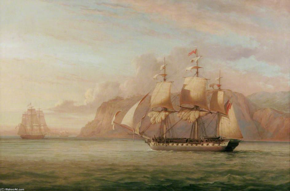 Hms 'amelia' Chasing The French Frigate 'arethuse' — John Christian Schetky